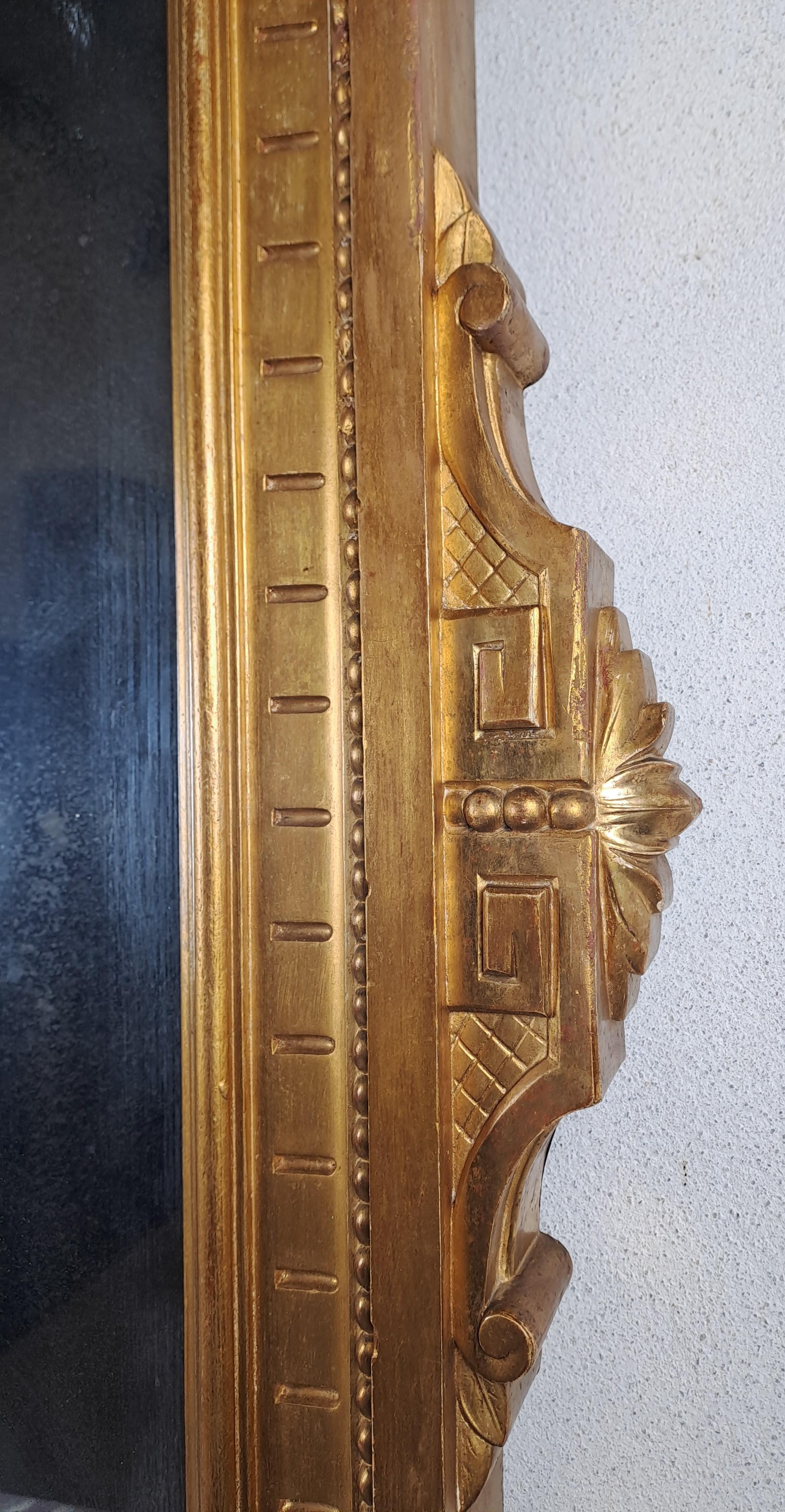 19th Century Napoleon III Mirror In Gilded Wood For Sale