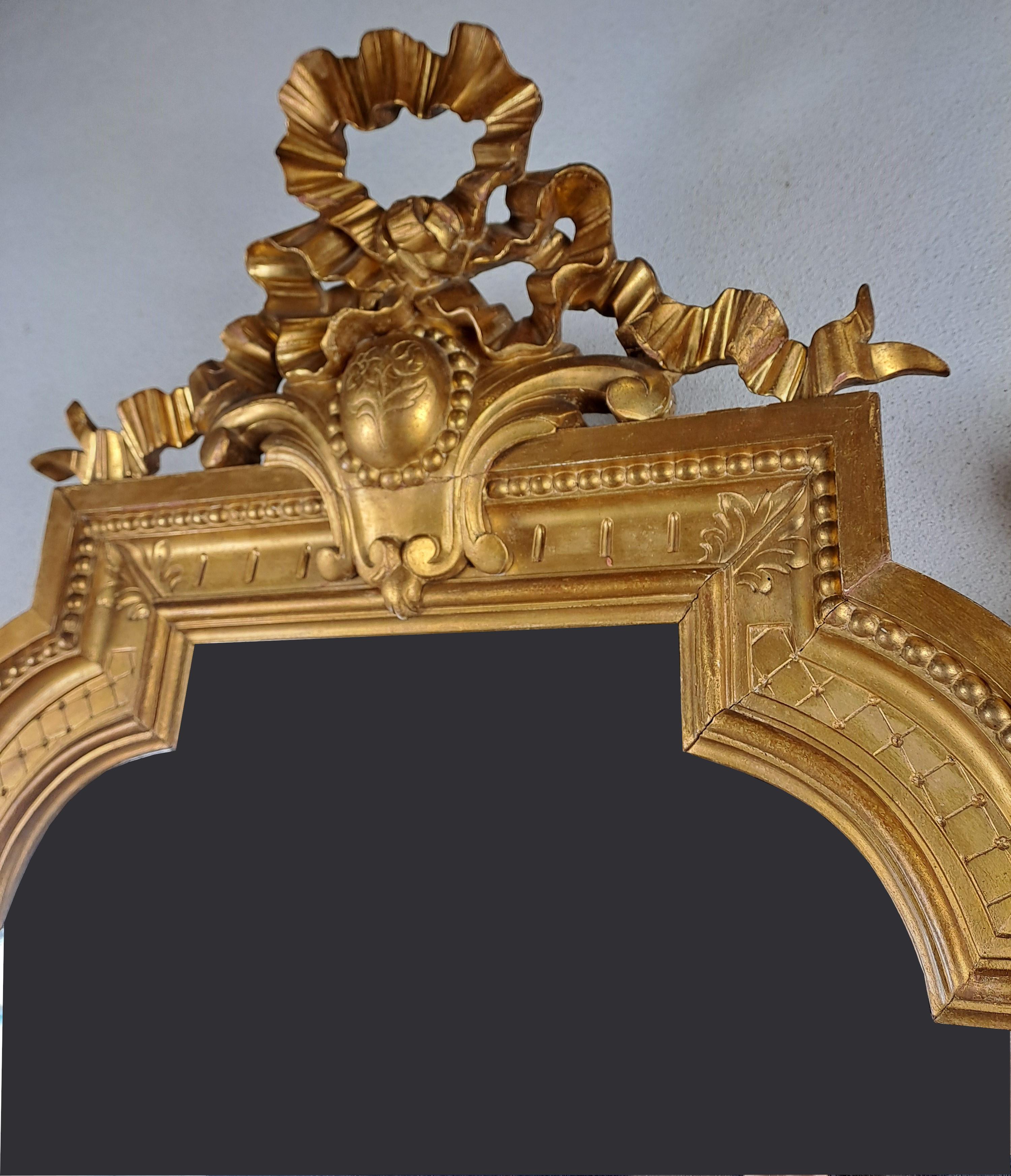 Napoleon III Mirror In Gilded Wood For Sale 1
