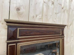 Napoleon III Mirror in Walnut with Gilded Borders
