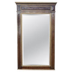 Napoleon III Mirror in Walnut with Gilded Borders