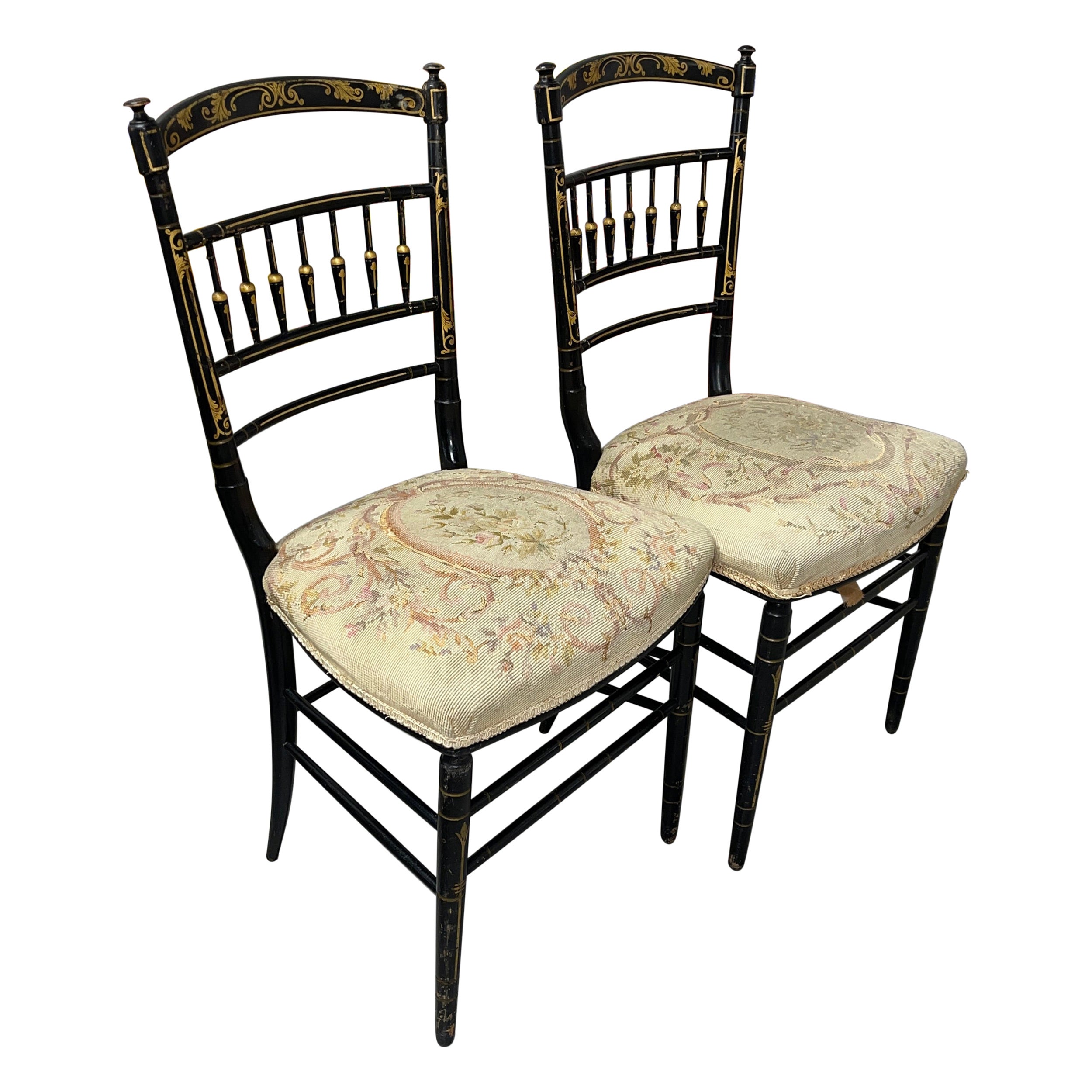 Napoleon III Needlepoint Chairs