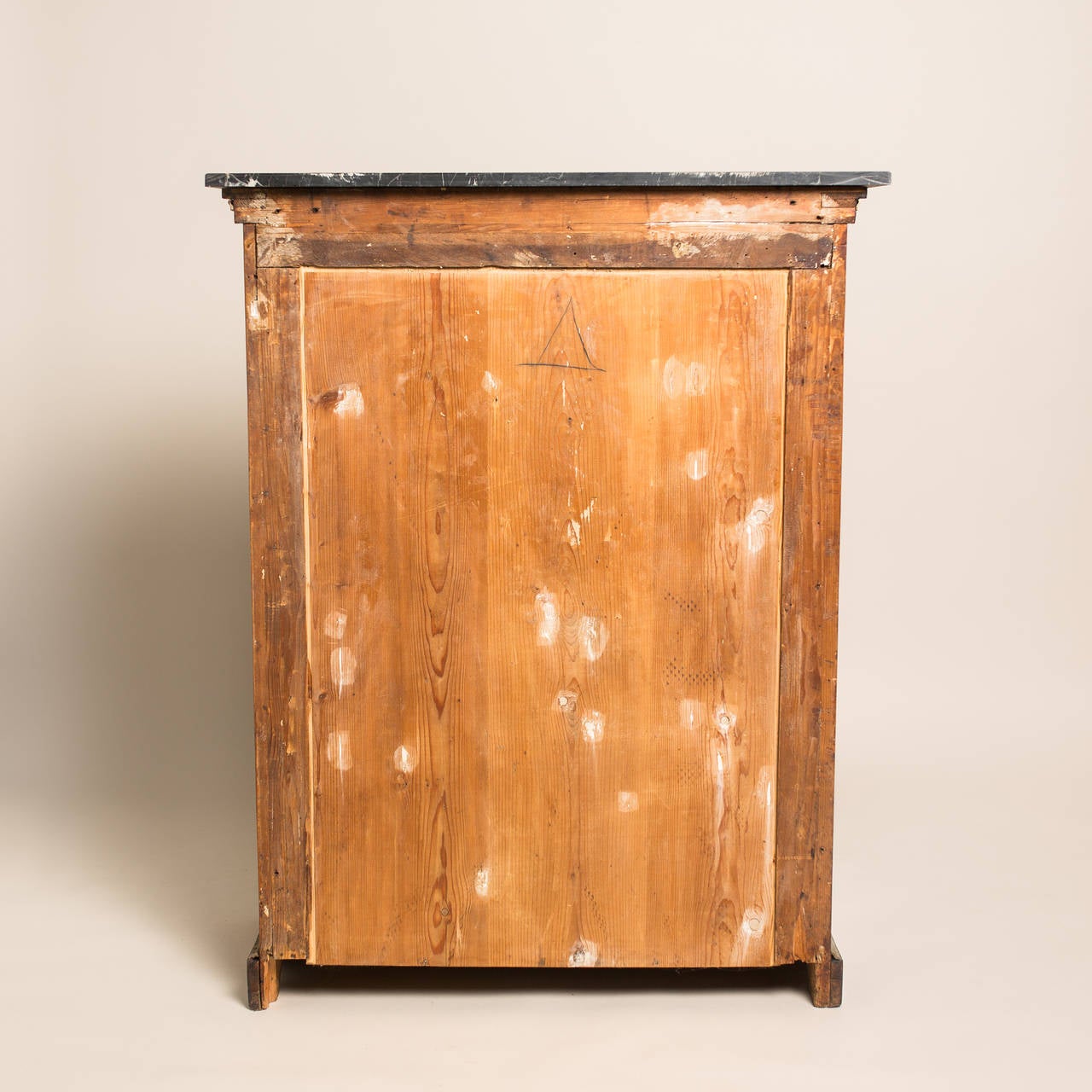 Brass Napoleon III Nut Wood Half Cabinet/ Vertiko with Inlay Works, France, circa 1880