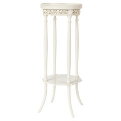 Napoleon III Off White Lacquer Guéridon Pedestal Table, 19th Century
