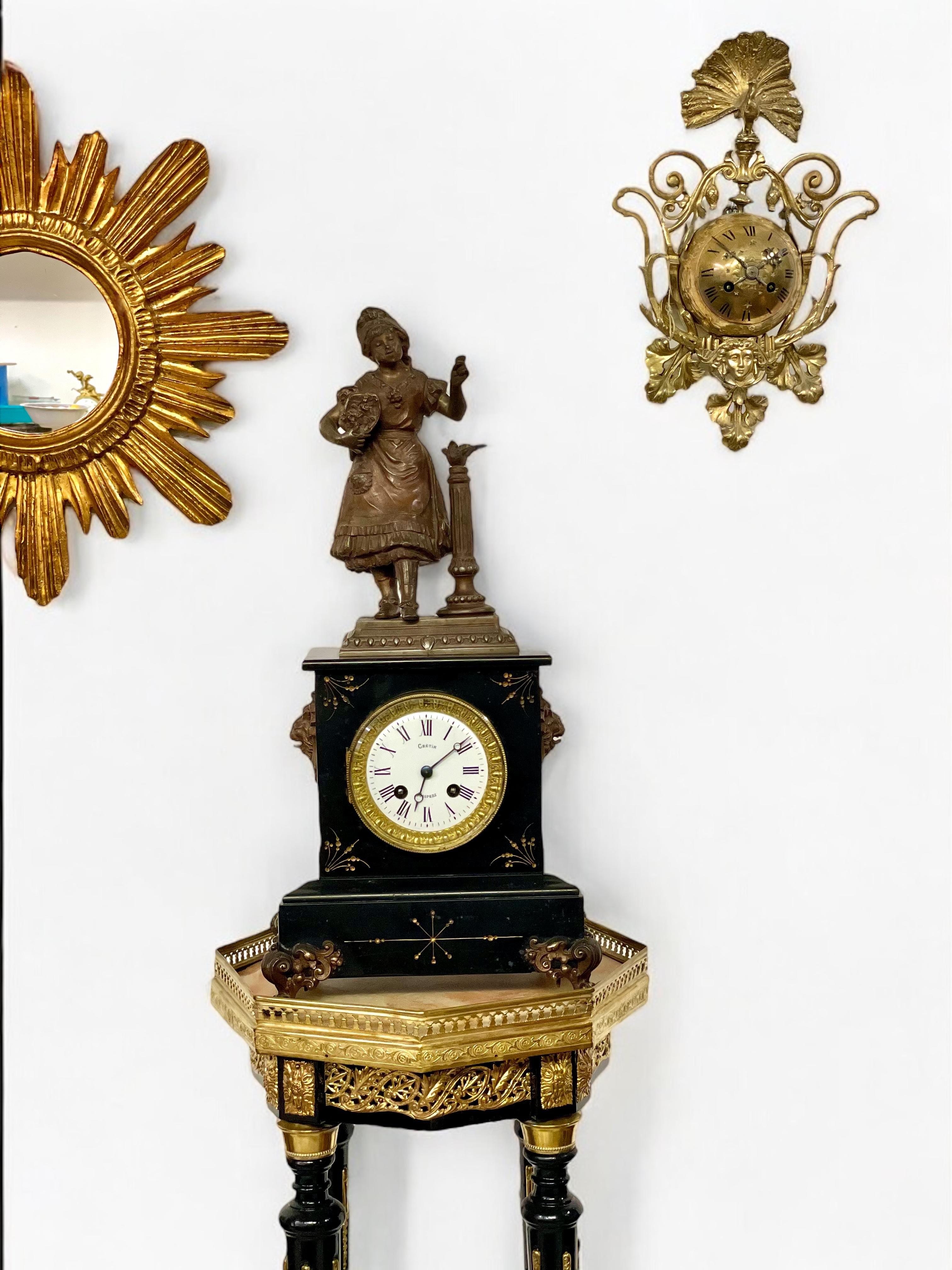 Napoleon III Ebonized and Gilt Bronze Pedestal, Circa 1880 For Sale 4