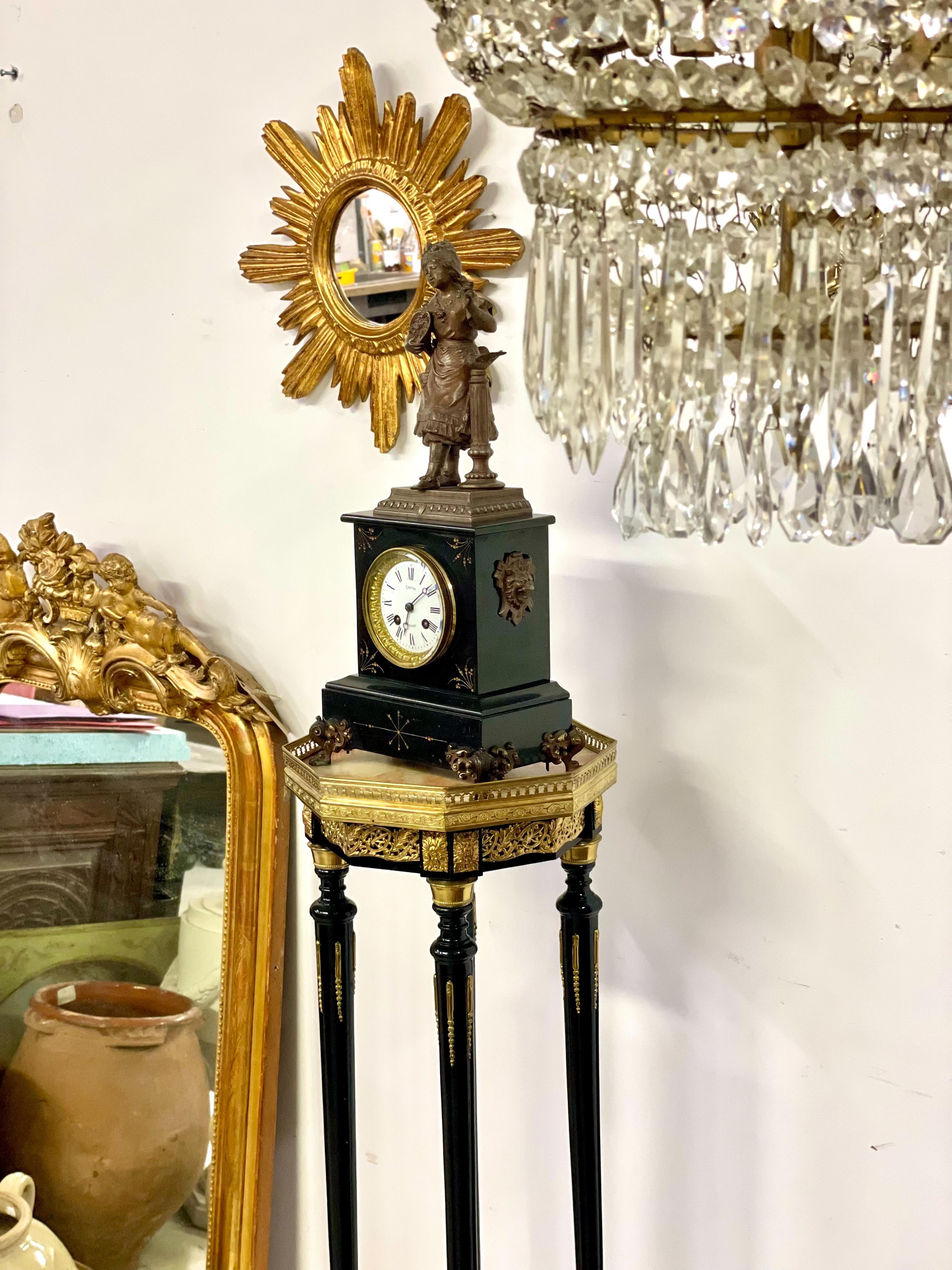 Napoleon III Ebonized and Gilt Bronze Pedestal, Circa 1880 For Sale 6