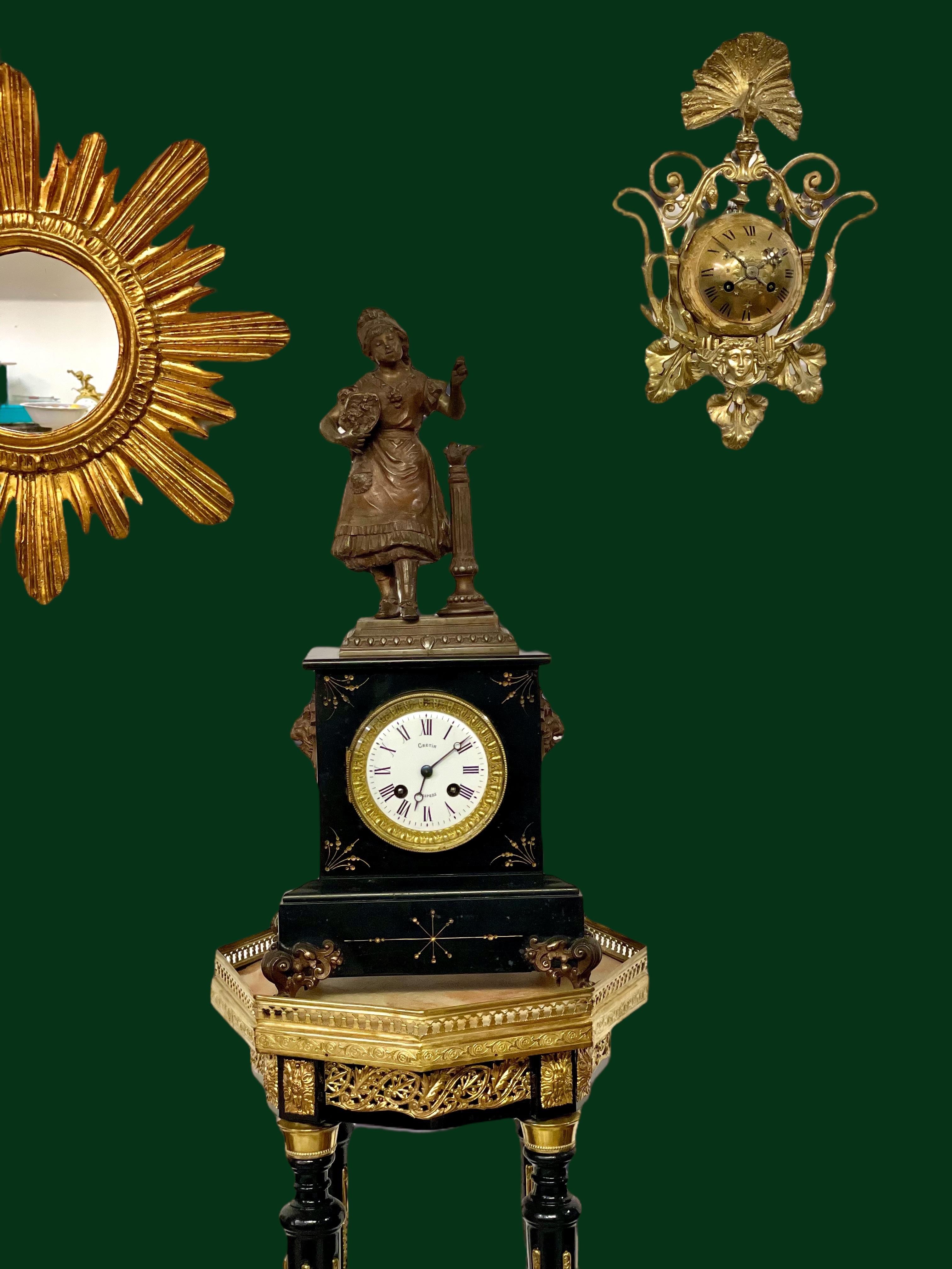 Napoleon III Ebonized and Gilt Bronze Pedestal, Circa 1880 For Sale 7
