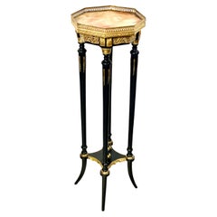 Pedestal Napoleón III de bronce ebonizado y dorado, circa 1880