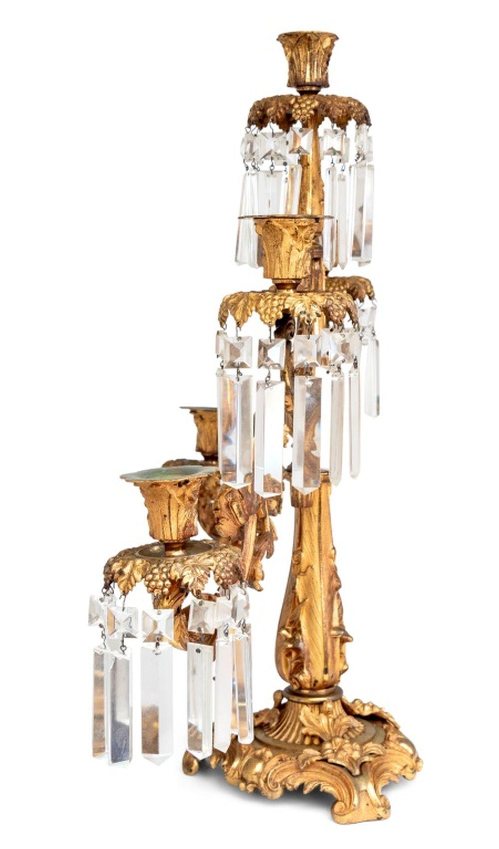 19th Century Napoleon III Ormolu 5-Branch Candelabrum For Sale