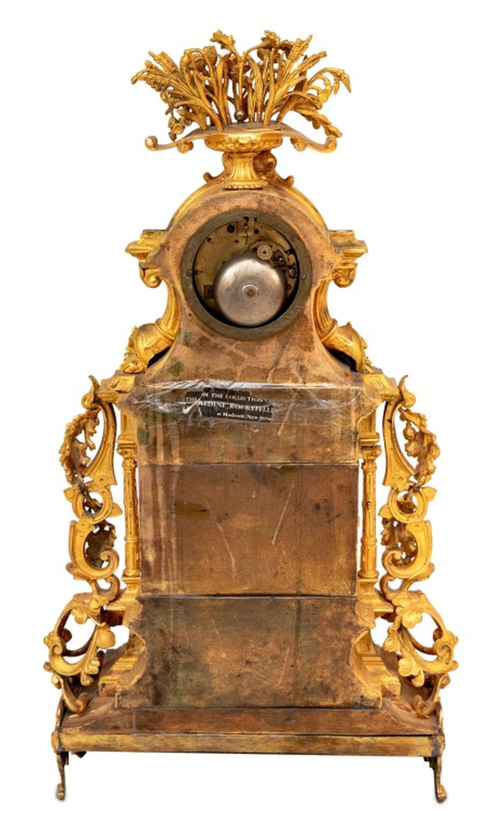 Napoleon III Ormolu & Porcelain Mounted Clock In Good Condition For Sale In Astoria, NY