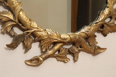 Napoleon III Oval Gilt Mirror