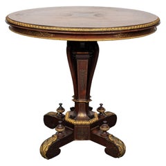 Napoleon III Oval Side Table with Boulle Marquetry