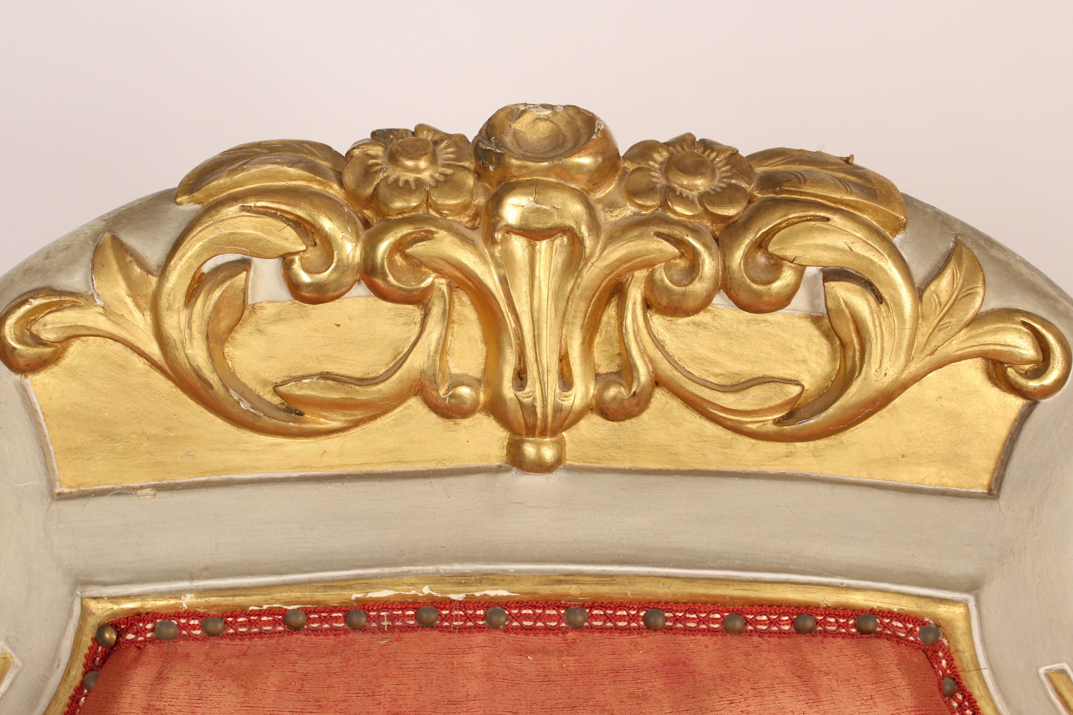 Napoleon III Painted and Partial Gilt Sofa / Settee 4