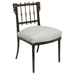 A.I.C., fauteuil peint Napoléon III, 19e C.