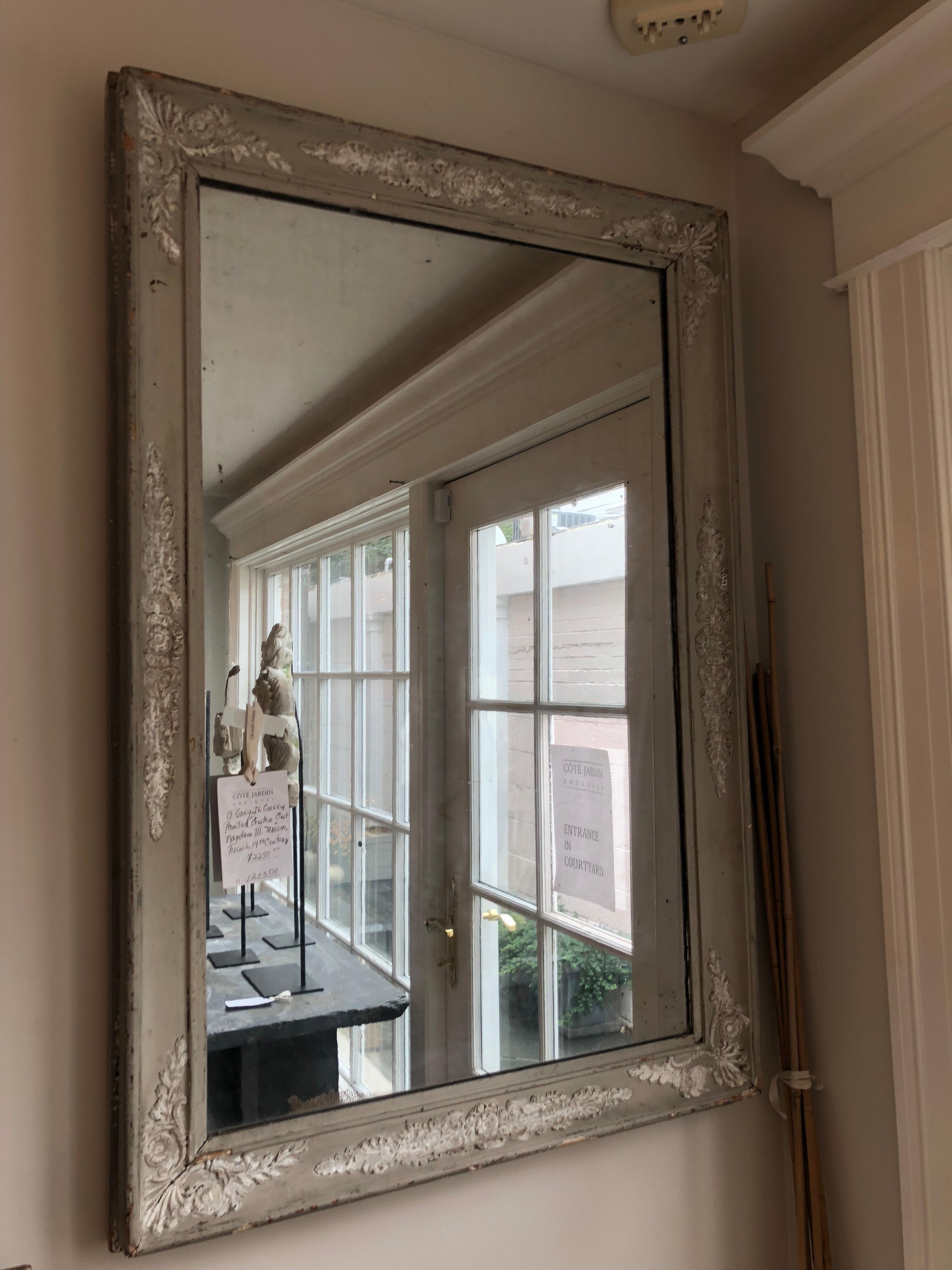 Napoleon III Painted Mirror In Fair Condition In Washington, DC