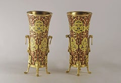 Pair of vases Barbediene foundry France Napoleon III