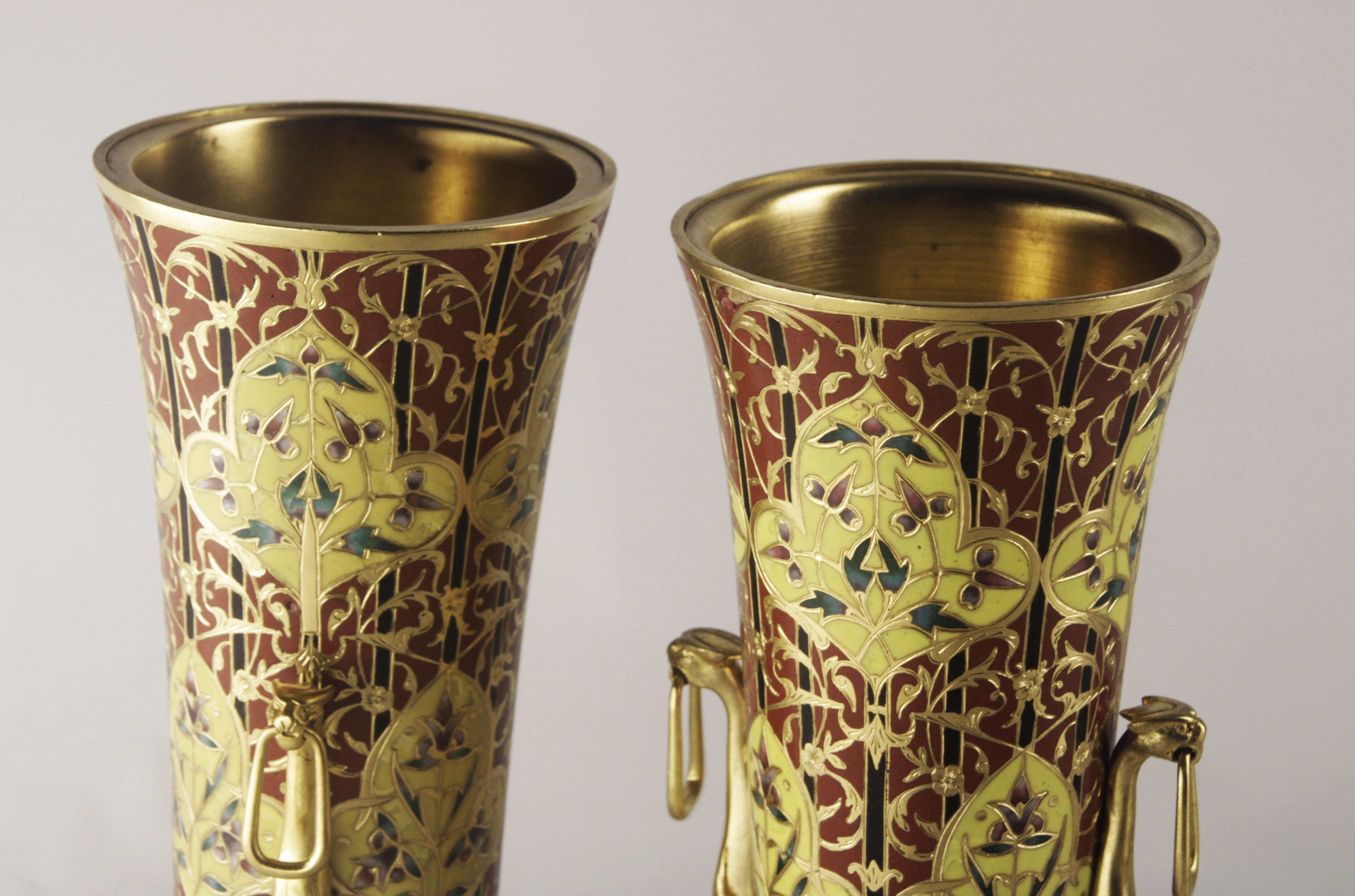 Paire de vases fonderie Barbediene France Napoléon III  en vente 1