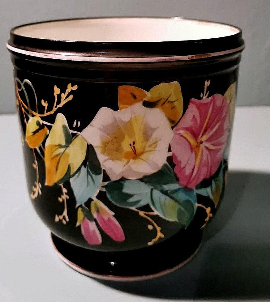 Napoleone III, coppia di cachepot francesi in Porcelaine de Paris dipinta a mano in vendita 2