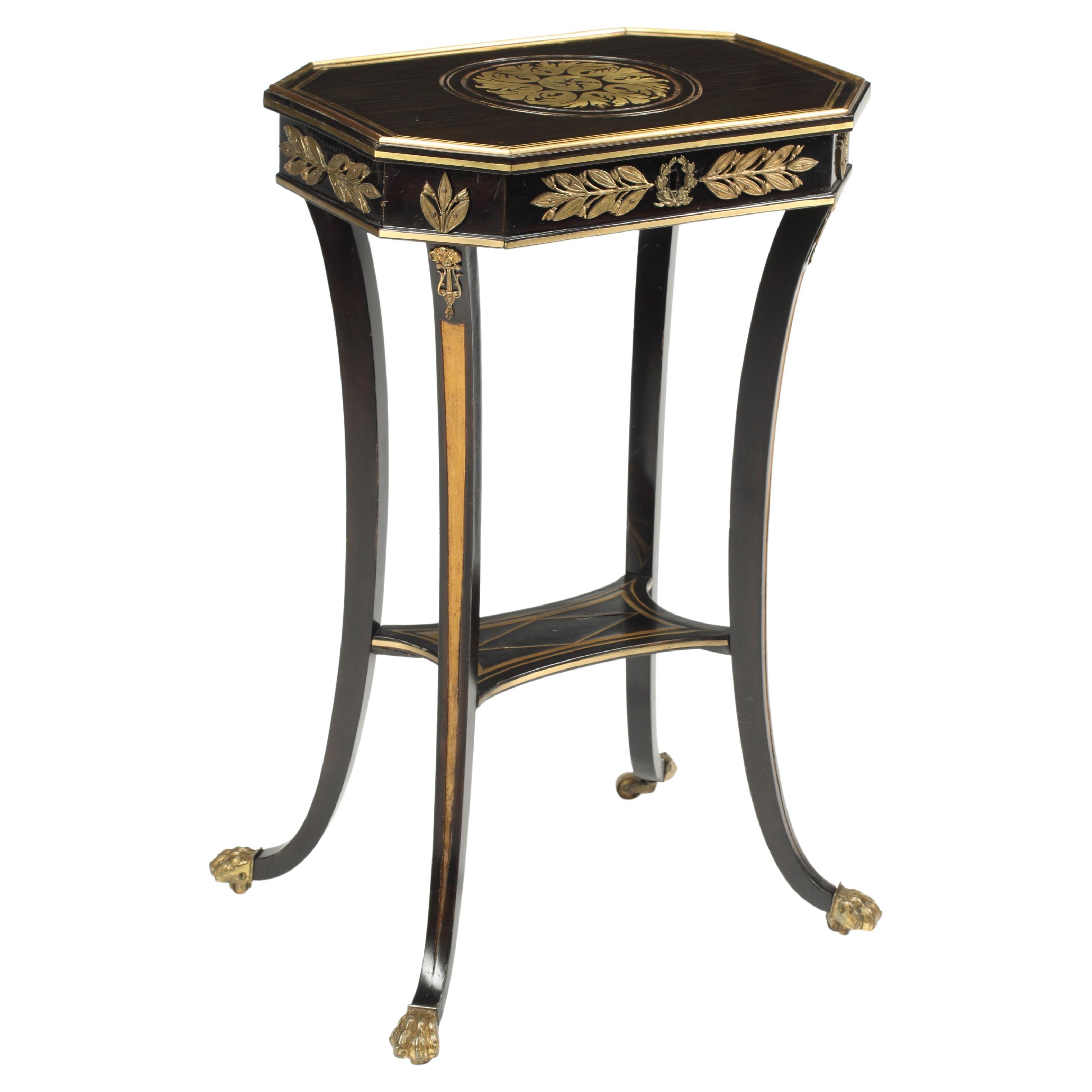 Napoleon III Parcel Gilt Ebony Veneered Table