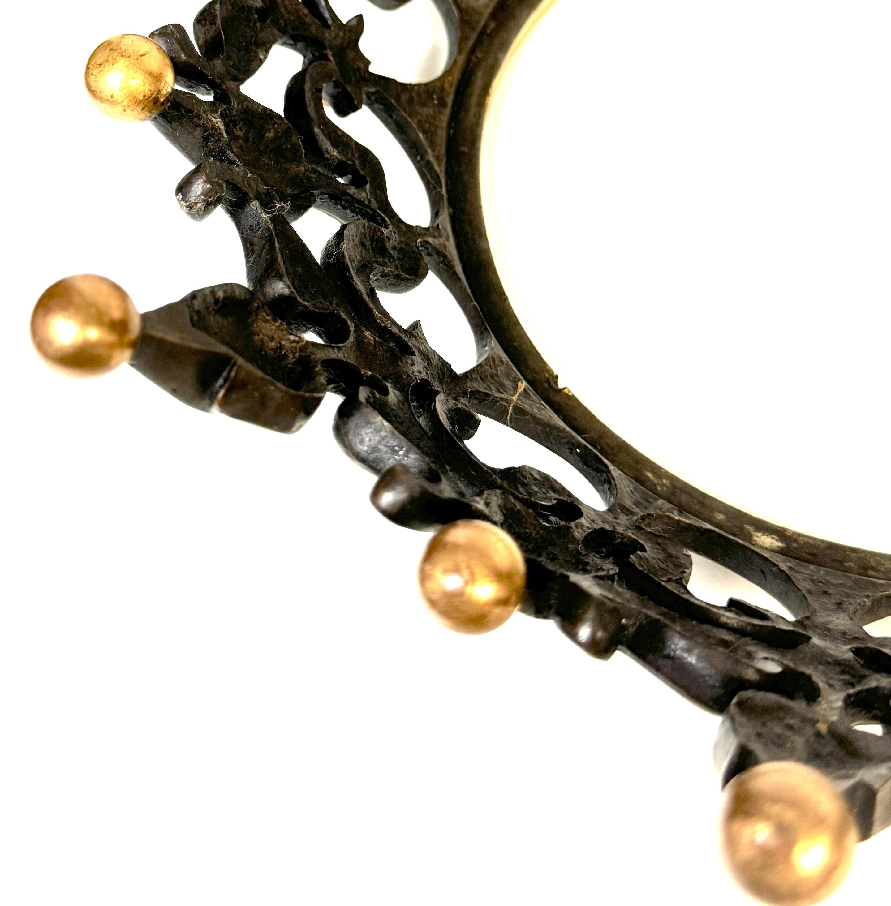 Bronzo Corona di Napoleone III in bronzo patinato e ormolu, Francia, CIRCA 1870 in vendita