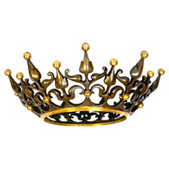 Napoleon III Patinated Bronze & Ormolu Crown, France, Circa 1870