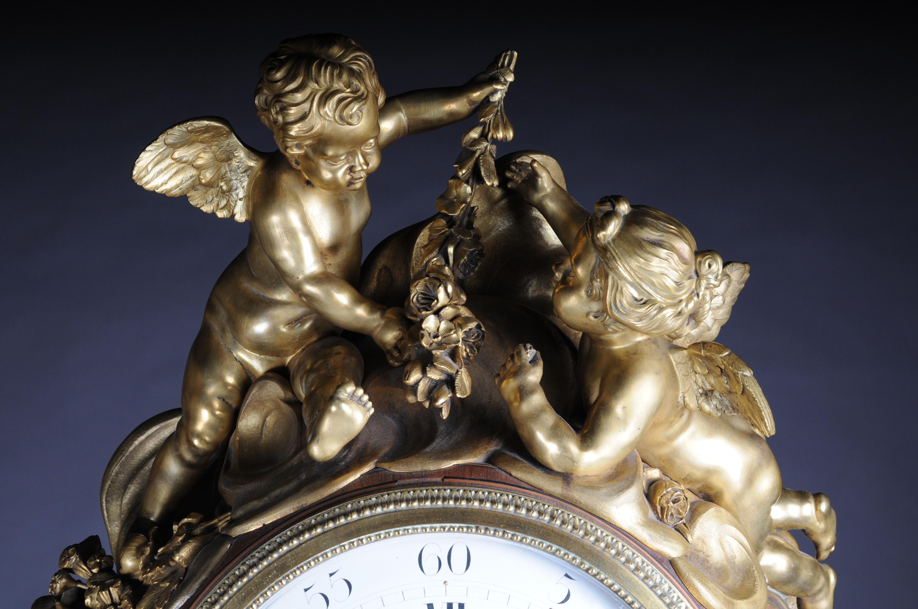 Napoleon III Pedestal Clock “Parquet Regulator” after Jean-Henri Riesener, 1734 For Sale 4