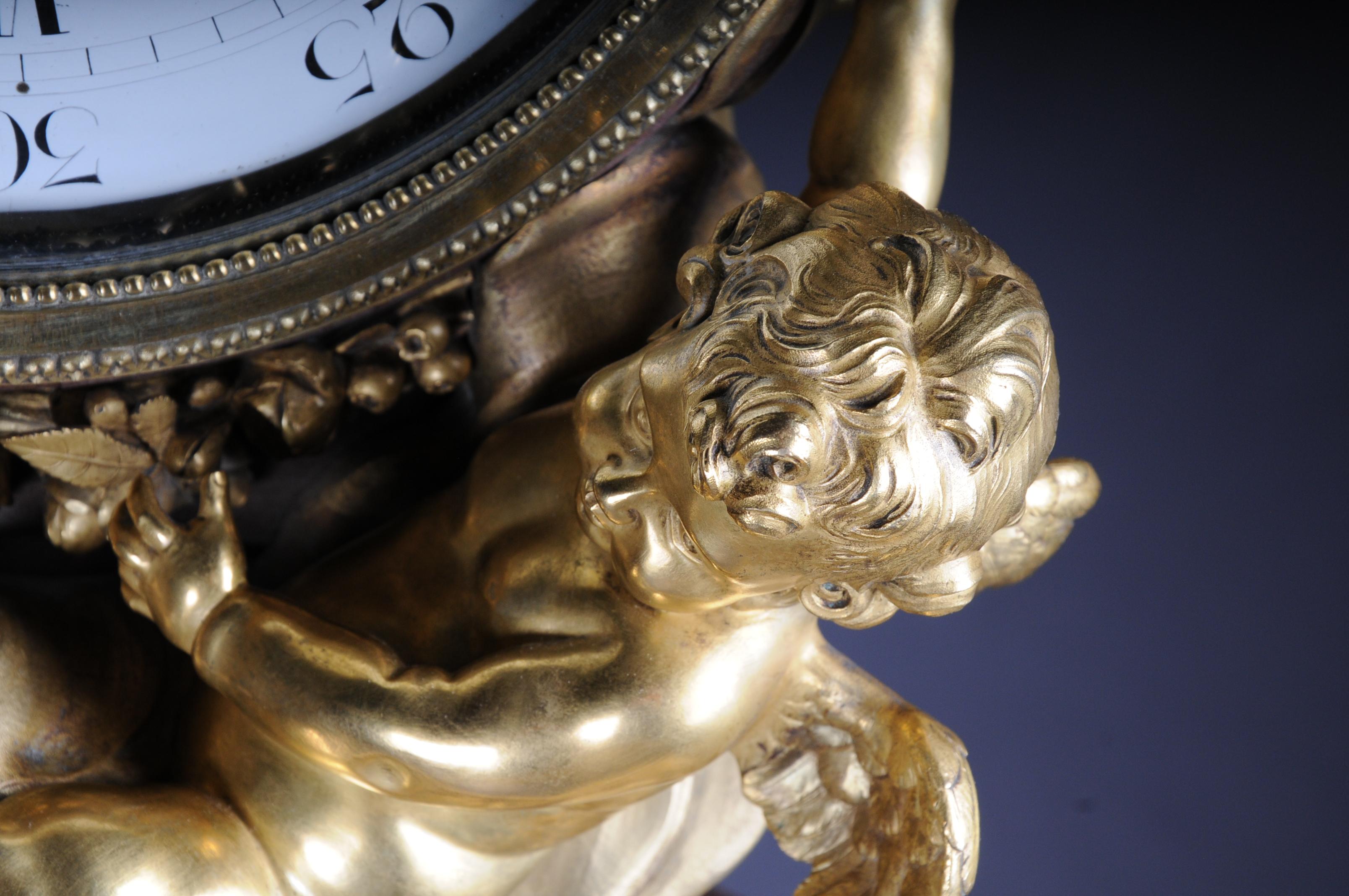 Napoleon III Pedestal Clock “Parquet Regulator” after Jean-Henri Riesener, 1734 For Sale 7