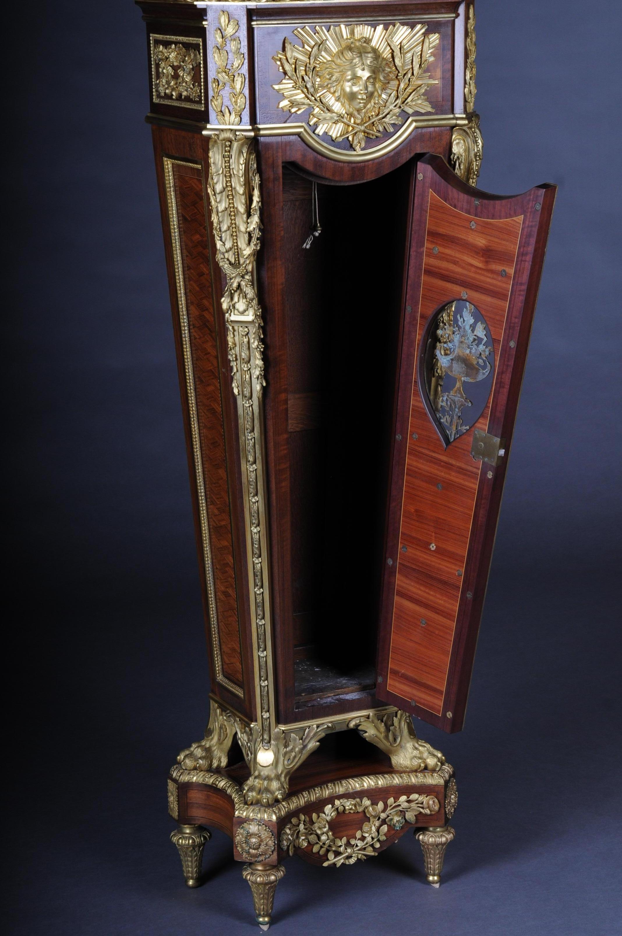Napoleon III Pedestal Clock “Parquet Regulator” after Jean-Henri Riesener, 1734 For Sale 11