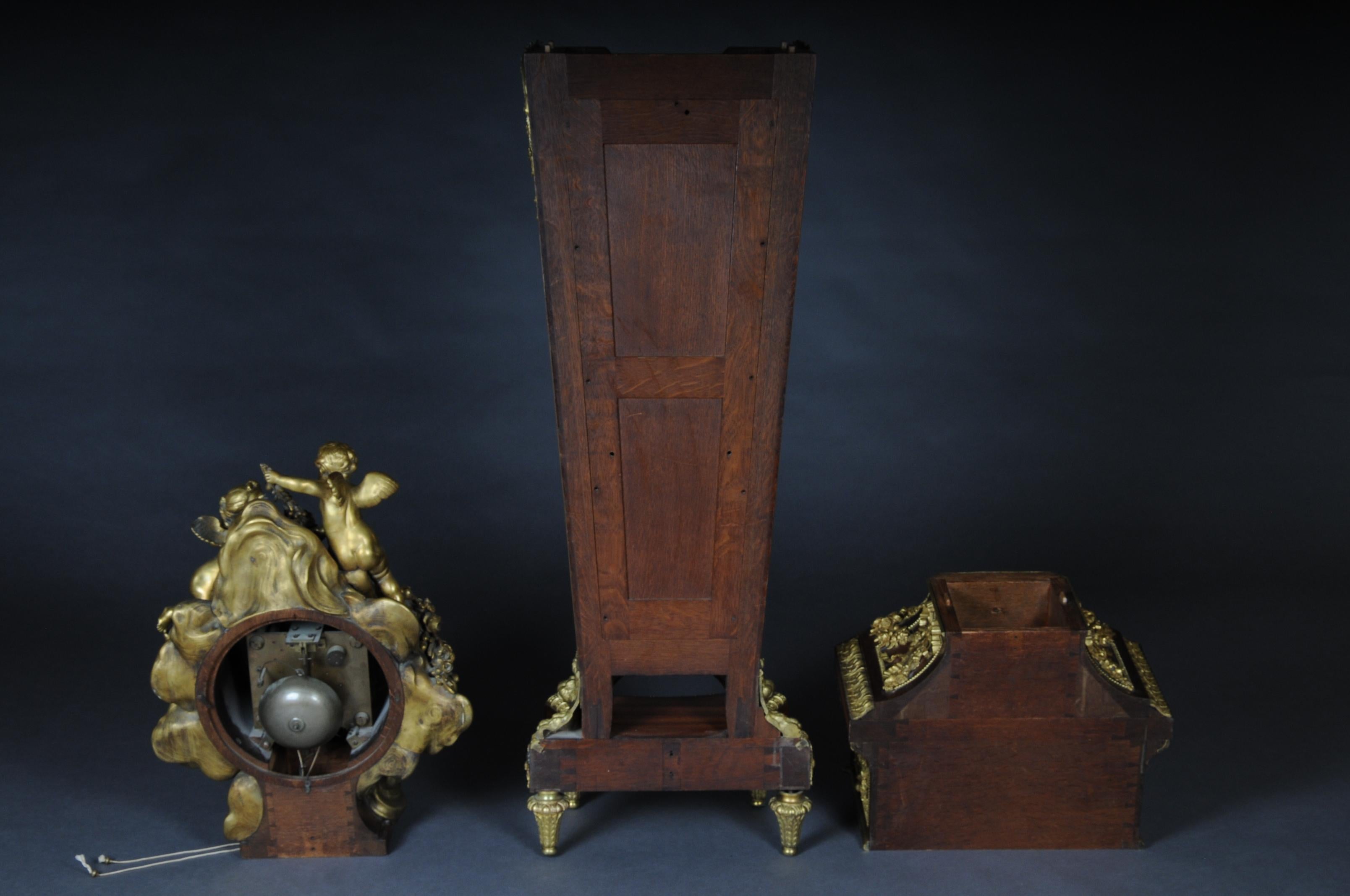 Napoleon III Pedestal Clock “Parquet Regulator” after Jean-Henri Riesener, 1734 For Sale 13