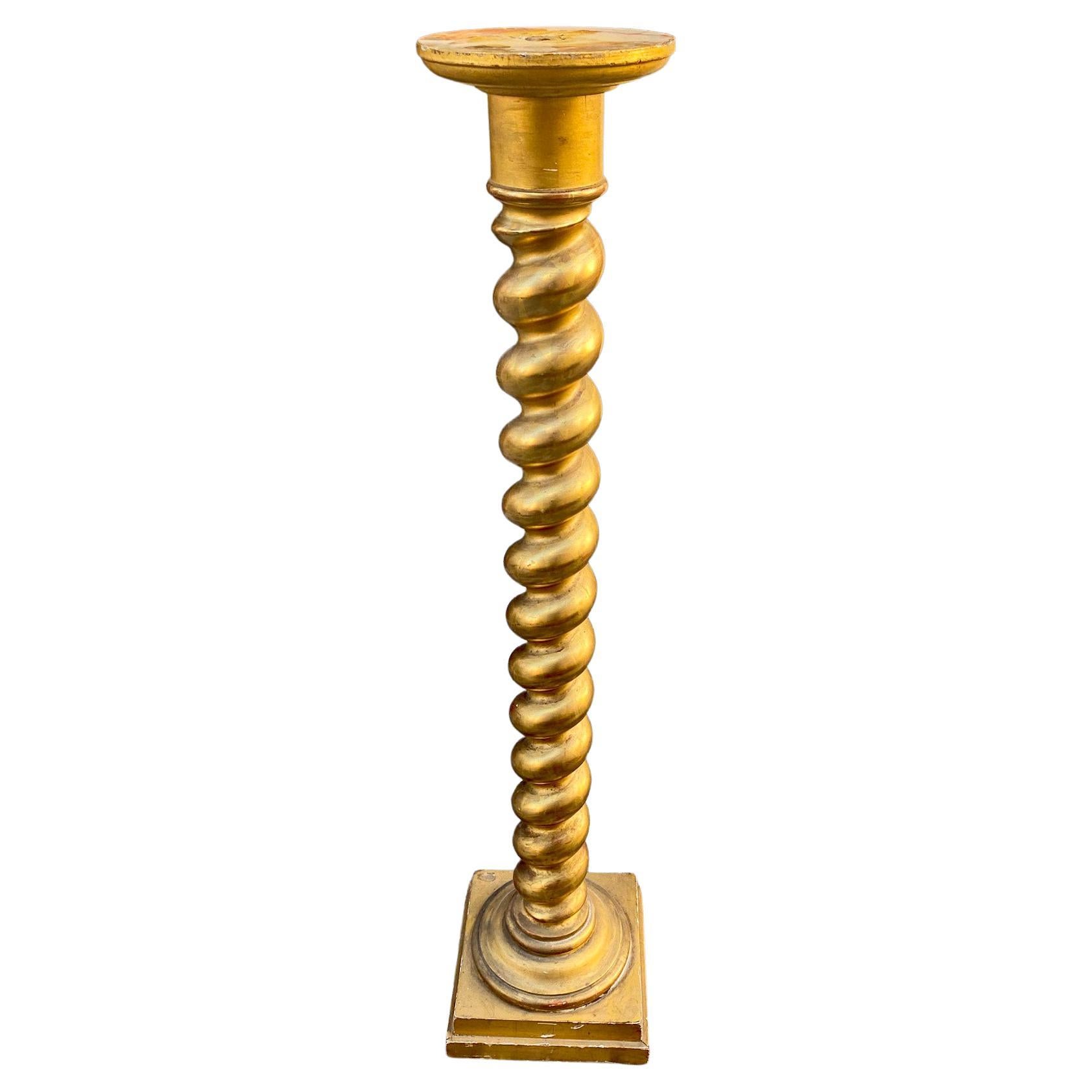 Pedestal Napoleón III en madera dorada, hacia 1930