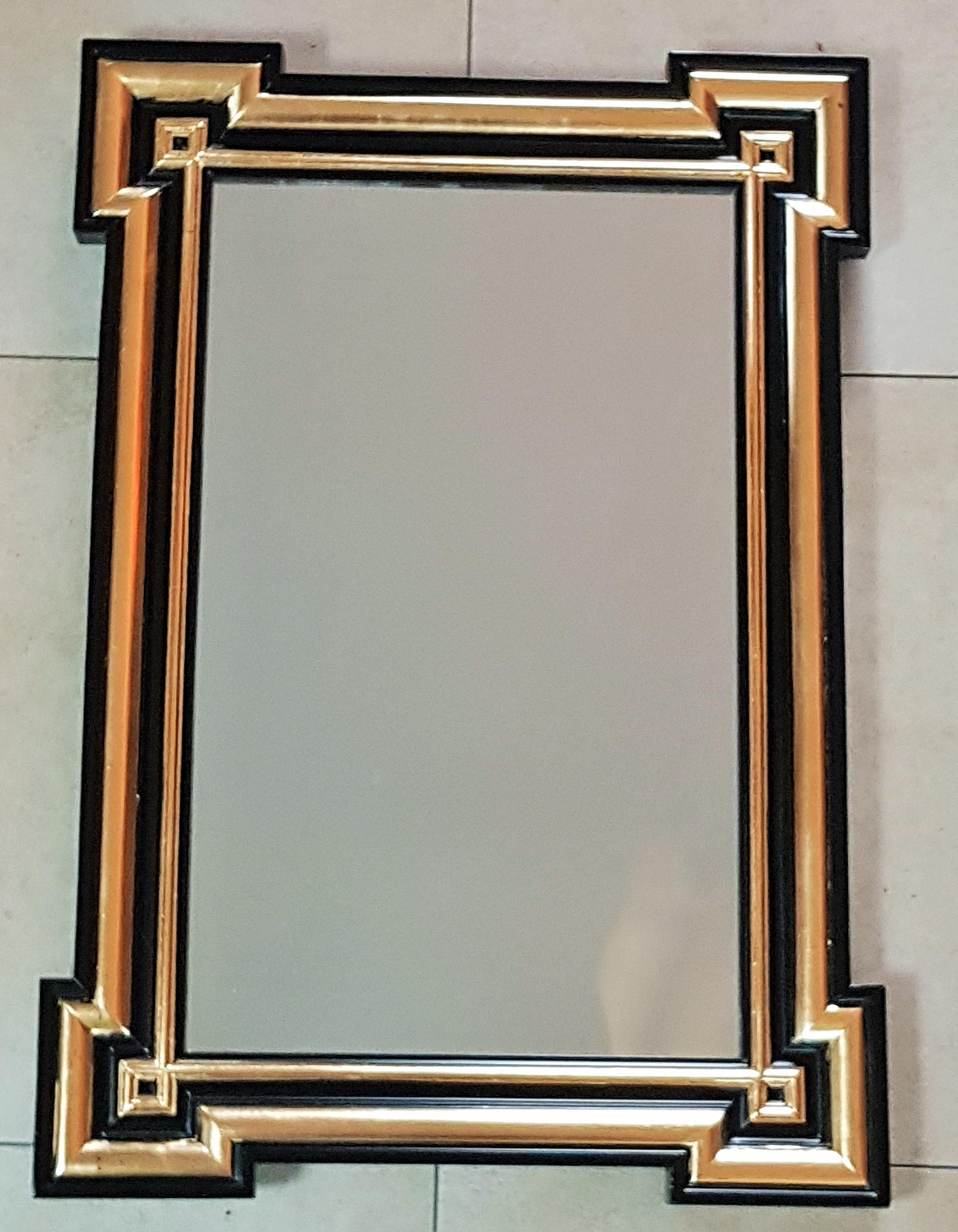 Napoleon III Period Black and Gold Wall Mirror, France, 1860 6
