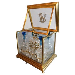 Napoleon III Period Bronze and Glass Liquor Cellar