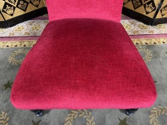 Napoleon III period chauffeuse in red velvet