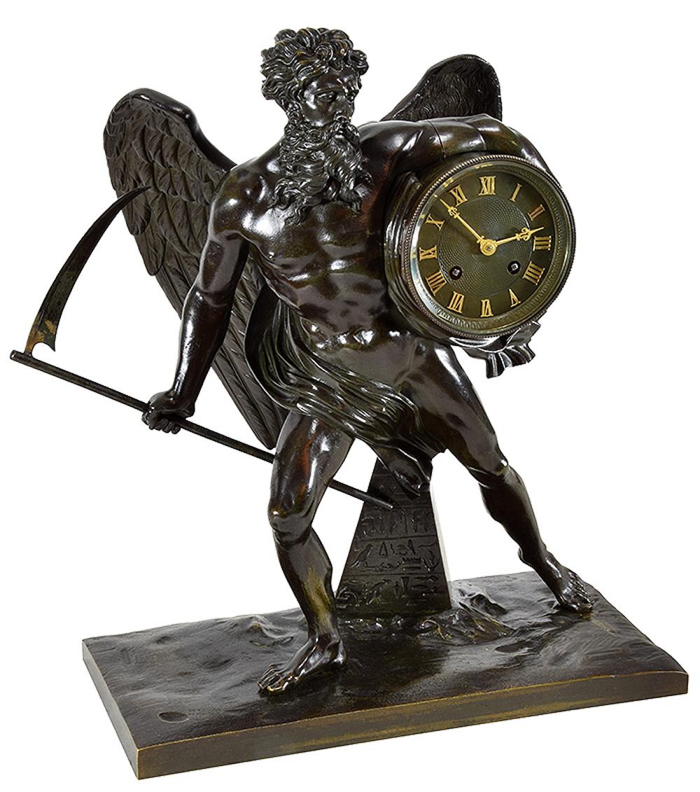 Patinated Napoleon III Period Clock