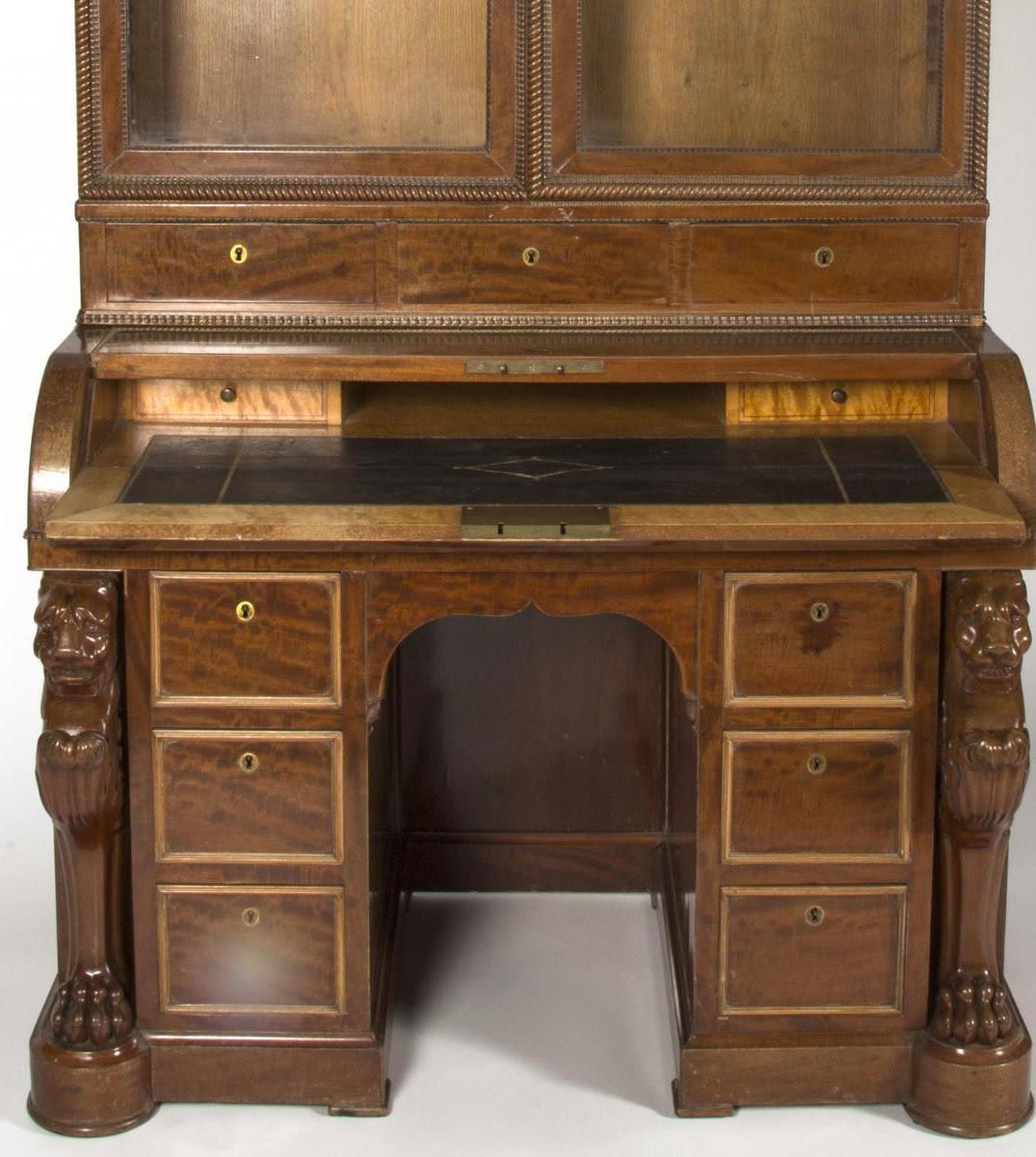 Wood Napoleon III Period Desk, 19th century. For Sale