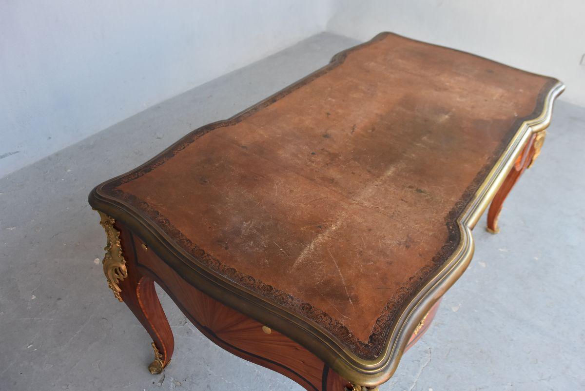 Napoleon III Period Desk Rich Register of Gilded Bronze For Sale 4