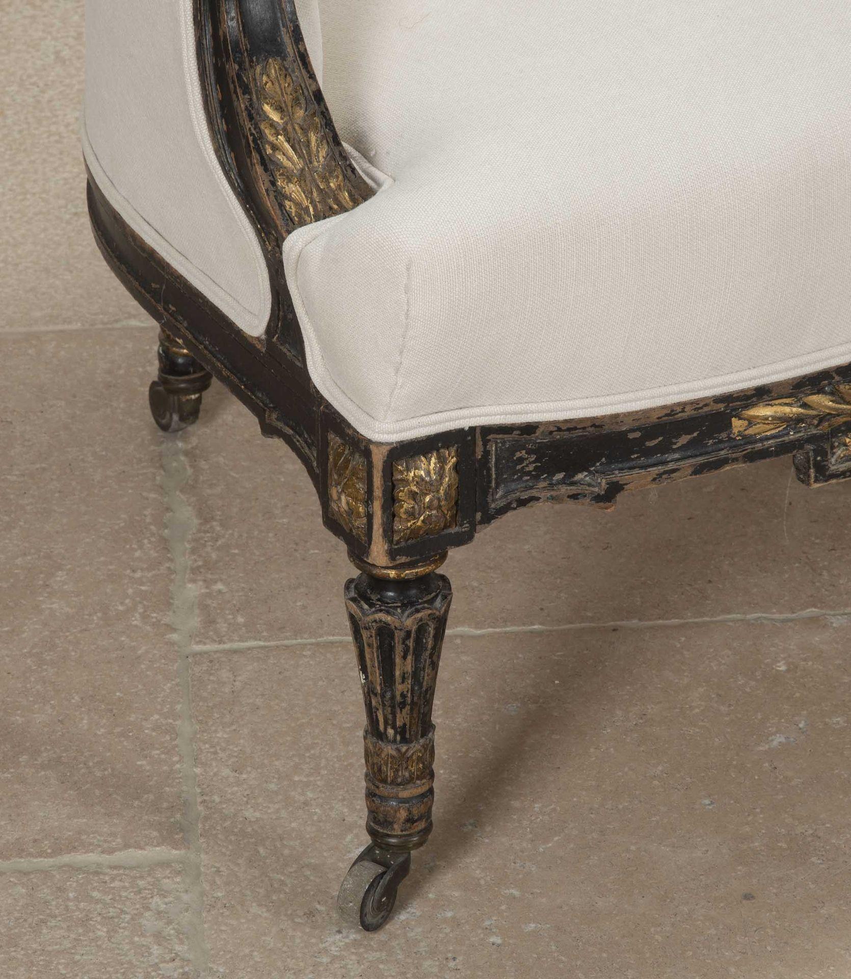 19th Century Napoleon III Period Ebonised Canape For Sale