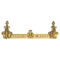 Barre de cheminée d'époque Napoléon III, 19e siècle.