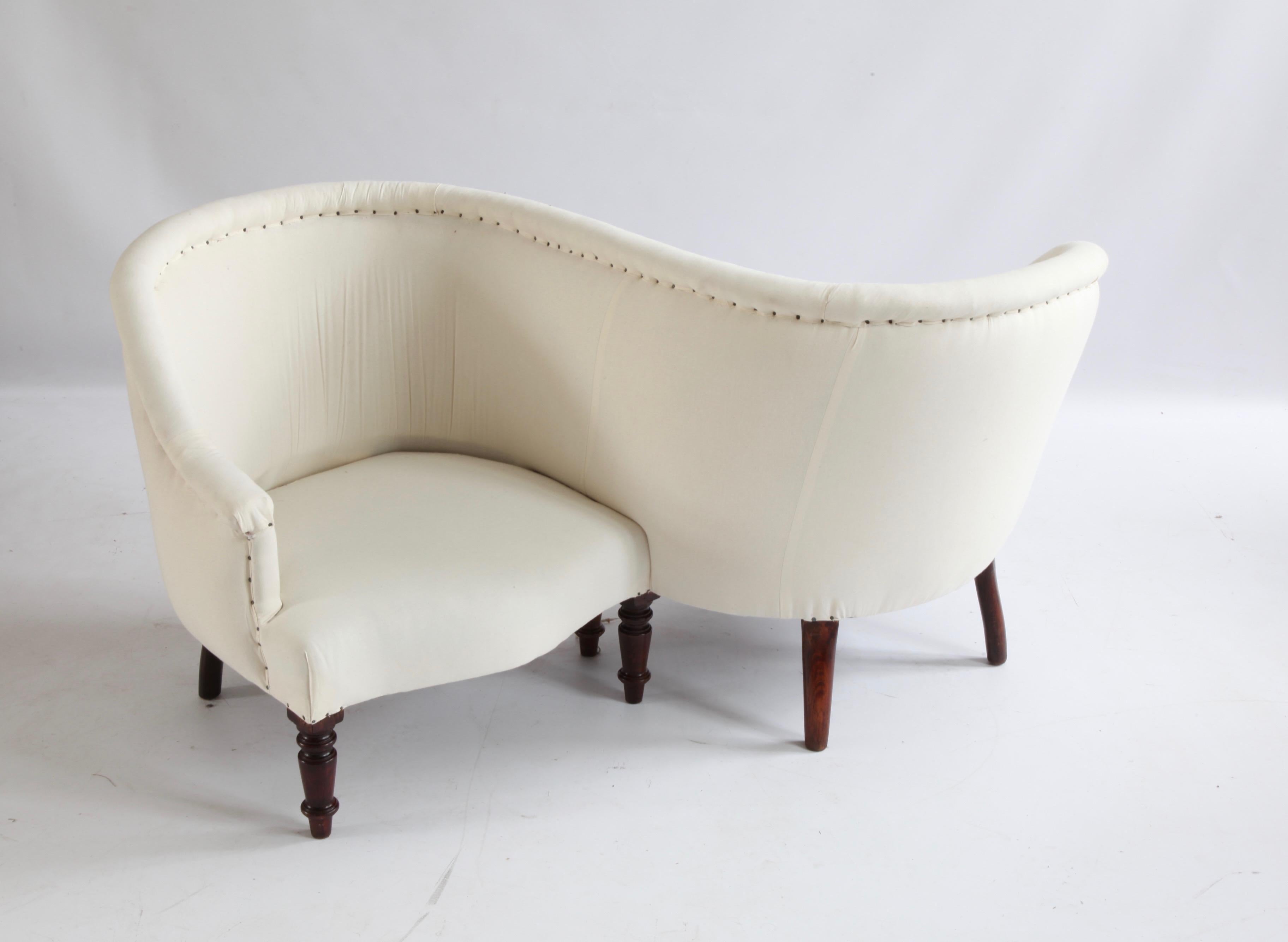 19th Century Napoleon III Period French Conversation/Love Seat