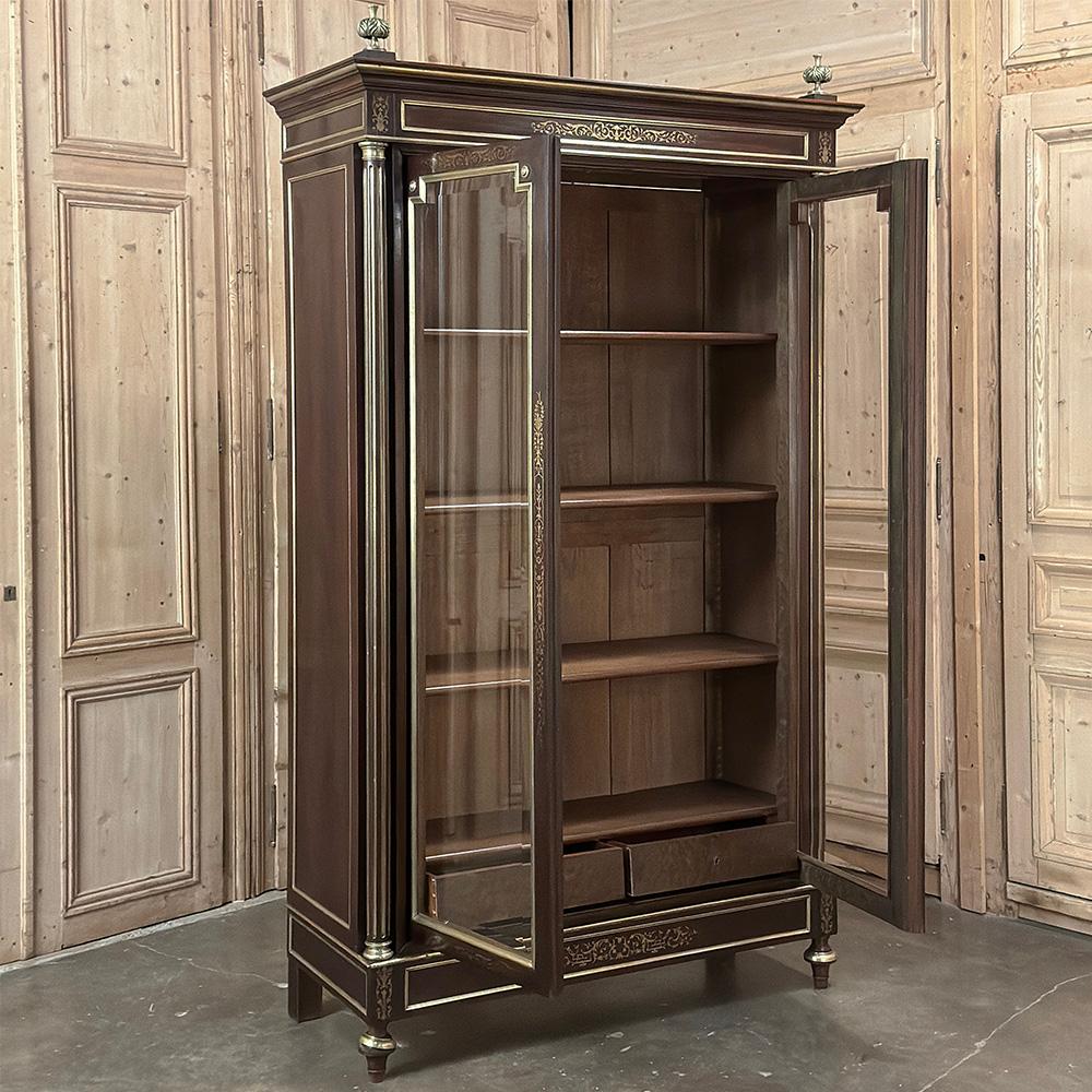 Napoleón III Período Francés Luis XVI Caoba y Bronce Librería ~ Bibliotheque en venta 8