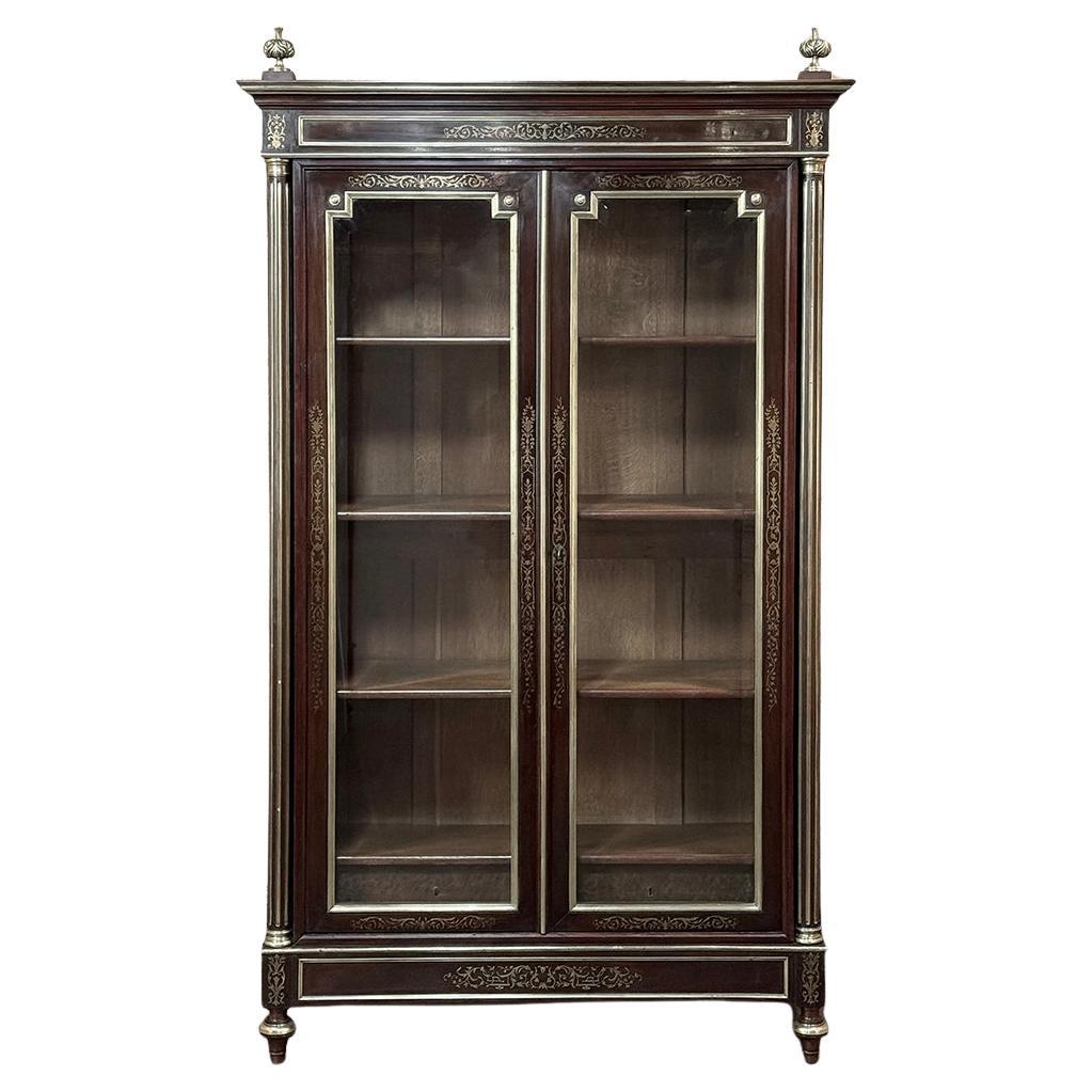 Napoleón III Período Francés Luis XVI Caoba y Bronce Librería ~ Bibliotheque en venta