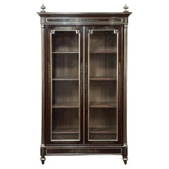 Napoleón III Período Francés Luis XVI Caoba y Bronce Librería ~ Bibliotheque