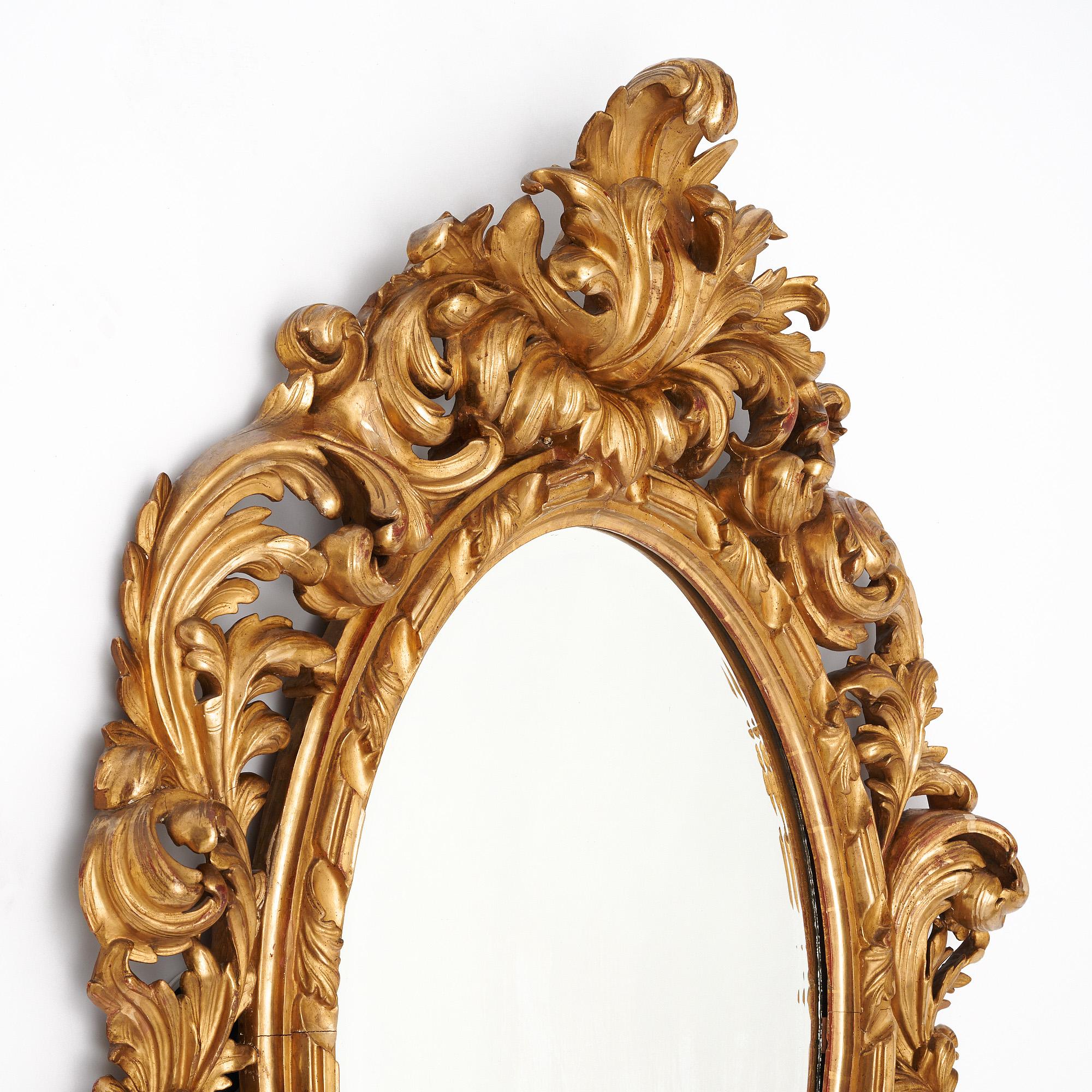 Napoleon III Period French Mirror In Good Condition For Sale In Austin, TX