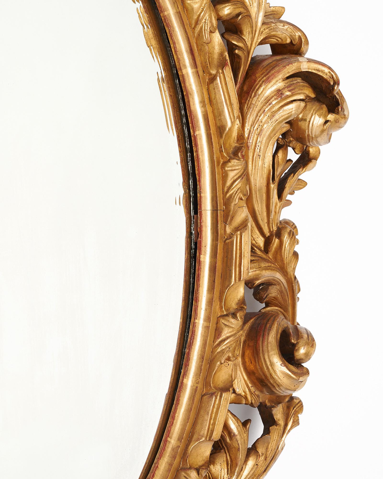 Specchio d'oro francese Napoleone III, CIRCA 1880 In condizioni buone in vendita a Austin, TX