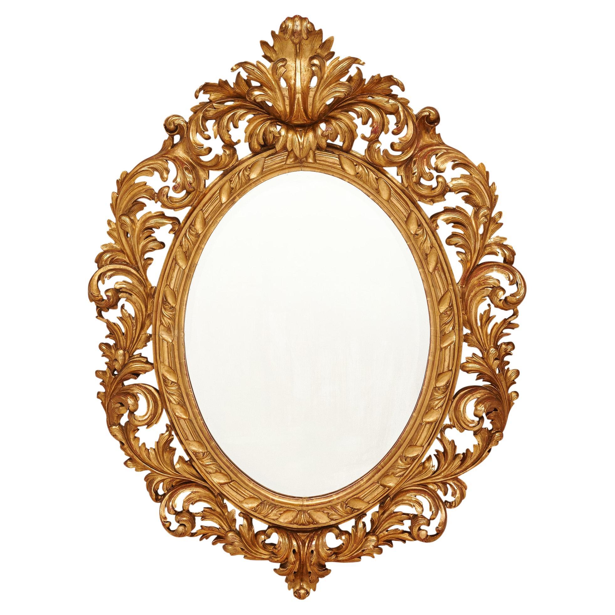 Napoleon III French Gold Mirror, Circa 1880