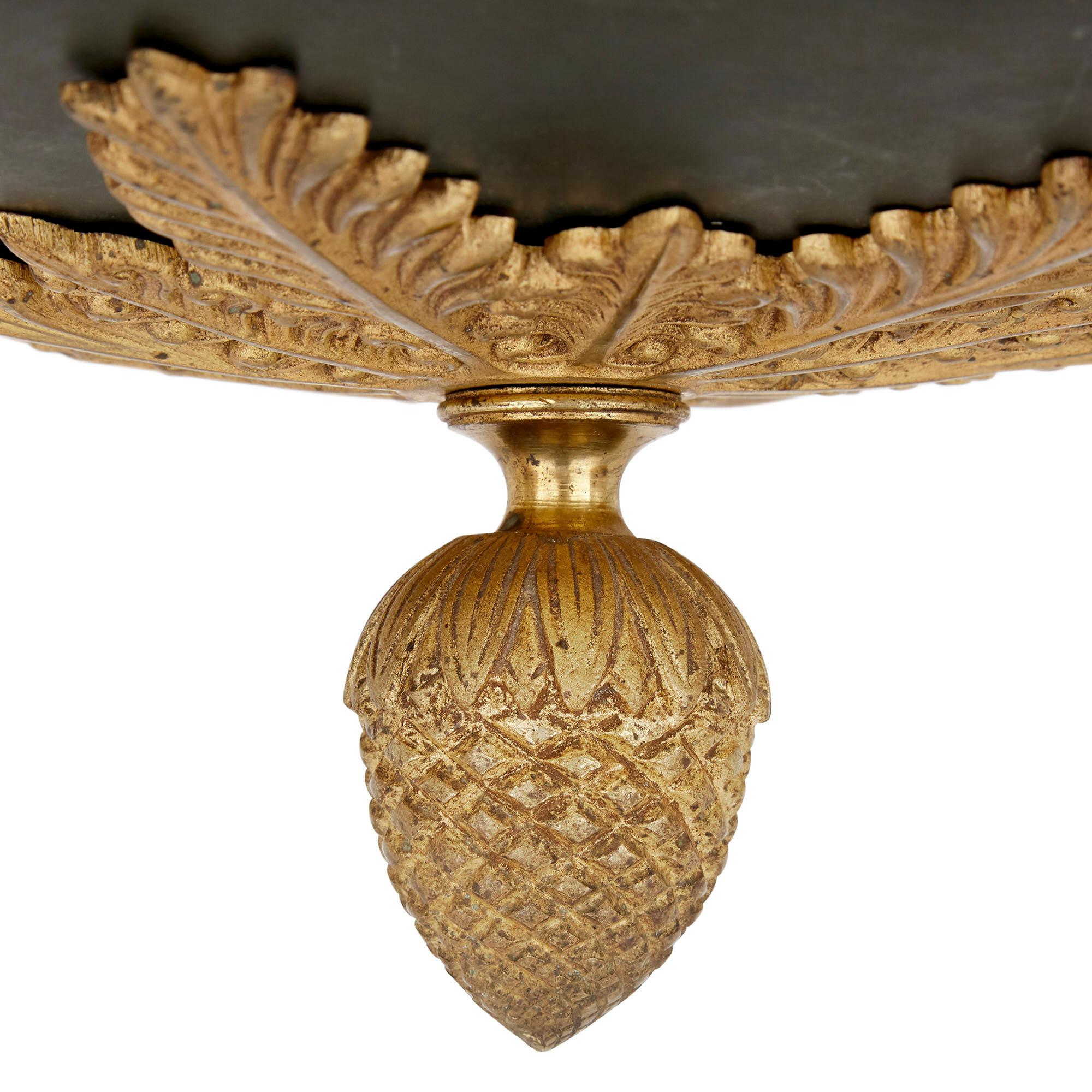 Napoleon III Period Gilt and Patinated Bronze Chandelier For Sale 1