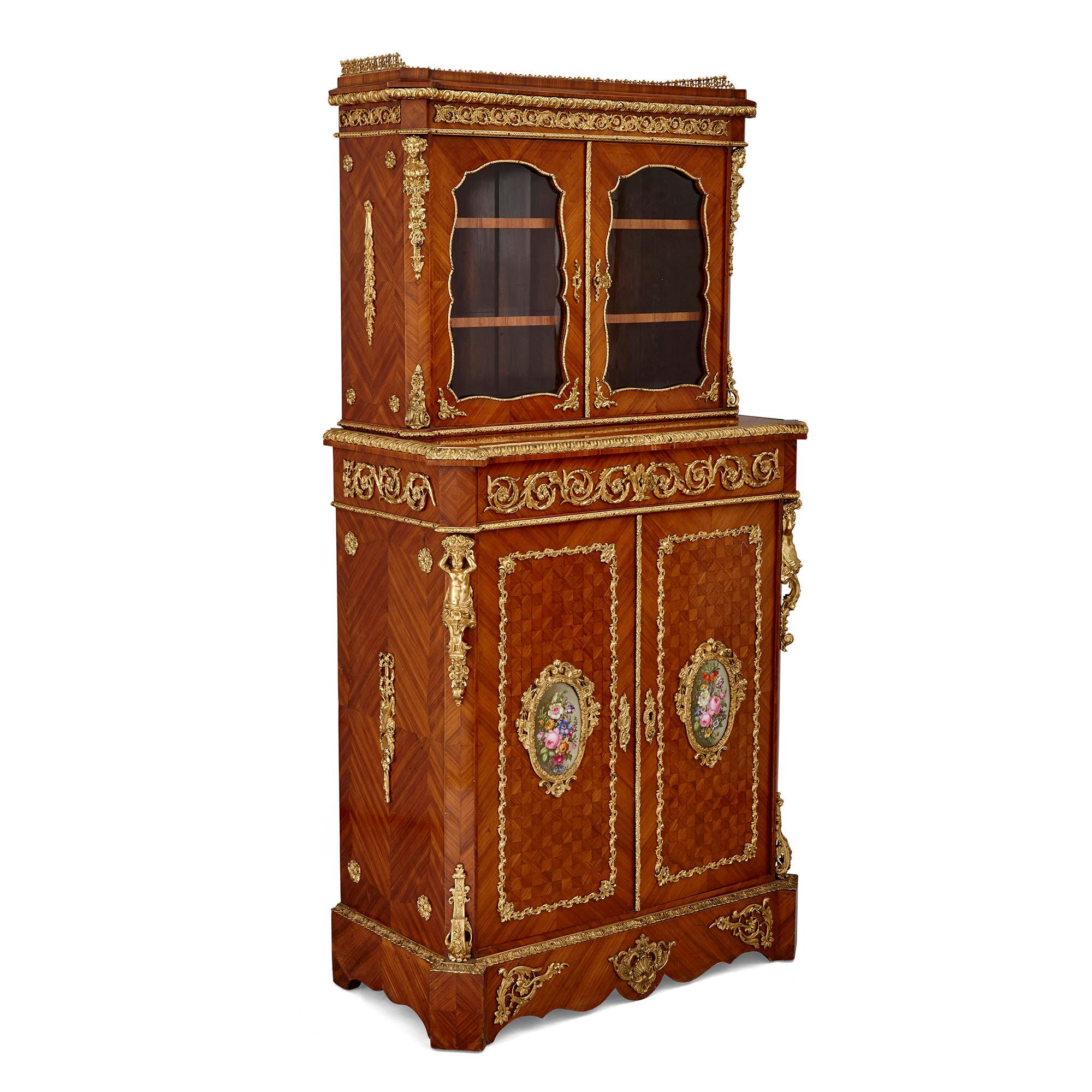 Napoleon III period gilt bronze and porcelain mounted cabinet by Louis Grade
French, circa 1860
Measures: Height 160cm, width 82cm, depth 41cm

This beautiful cabinet is a superb example of the taste that prevailed during the reign of Napoleon