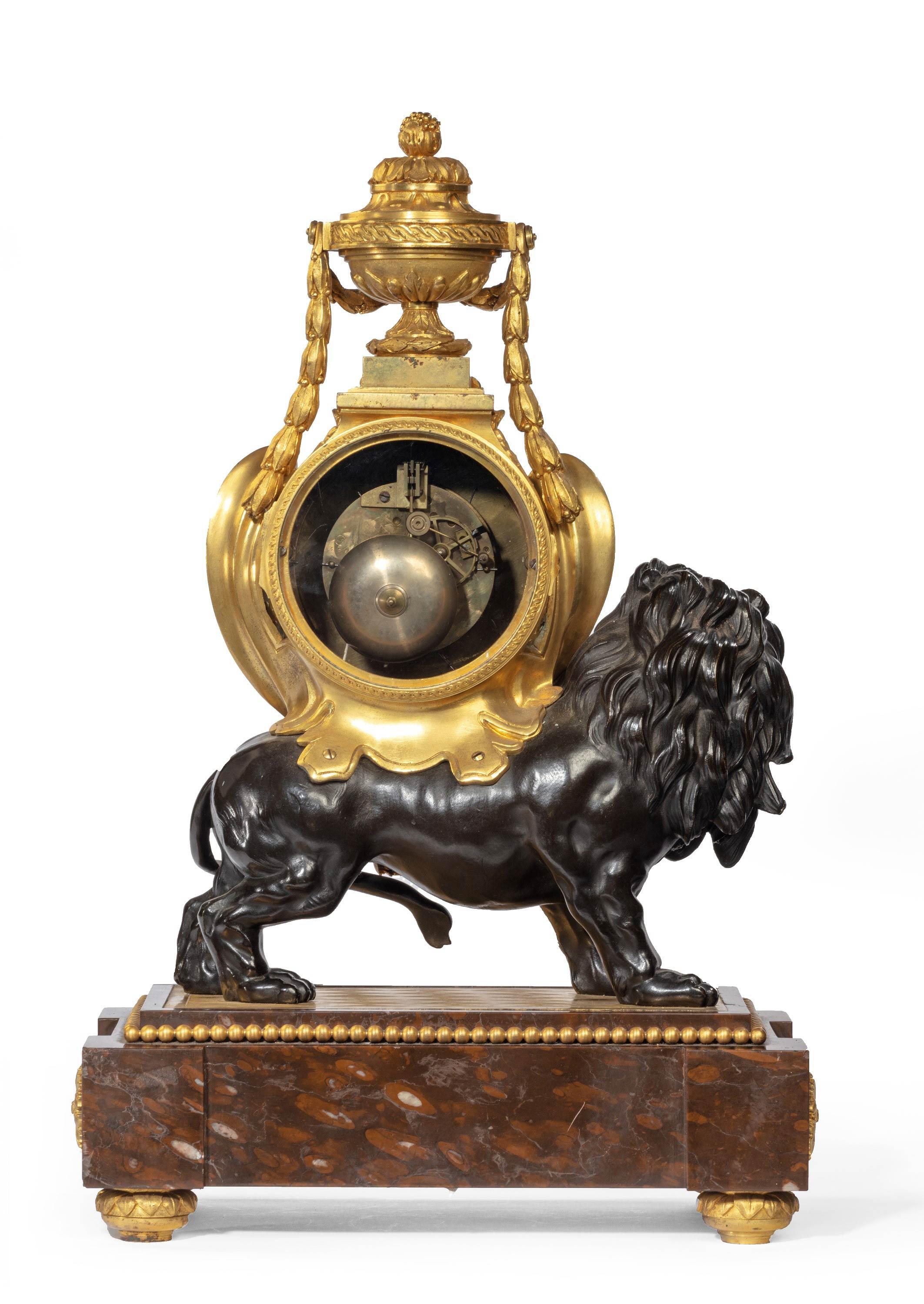 Kaminsimsuhr aus vergoldeter Bronze aus der Zeit Napoleons III. von Brulfer aus Paris im Zustand „Gut“ in Peterborough, Northamptonshire
