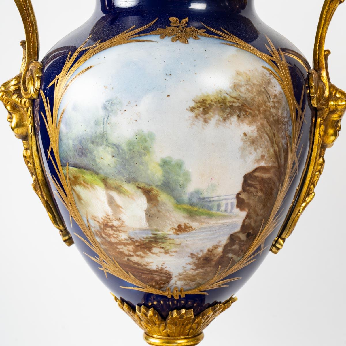 Napoleon III Period Gilt Bronze Porcelain Mantelpiece 5