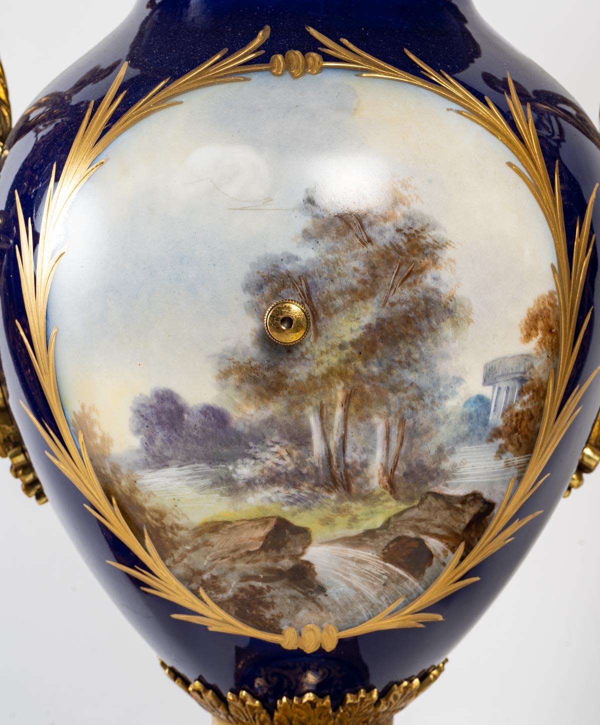 Napoleon III Period Gilt Bronze Porcelain Mantelpiece 4