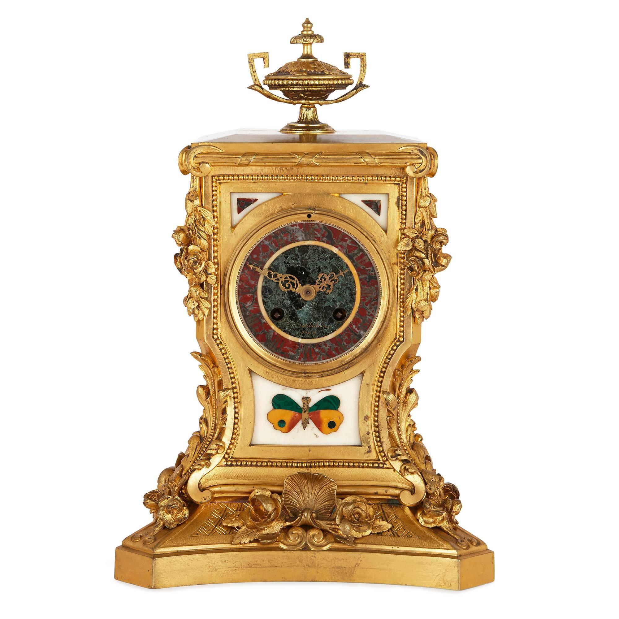 This stunning clock expertly showcases the ingenuity of its maker, Ferdinand Barbedienne, and its smart styling in the opulent Napoleon III style will make it an excellent addition to a well-decorated home. Particularly impressive is the wonderful